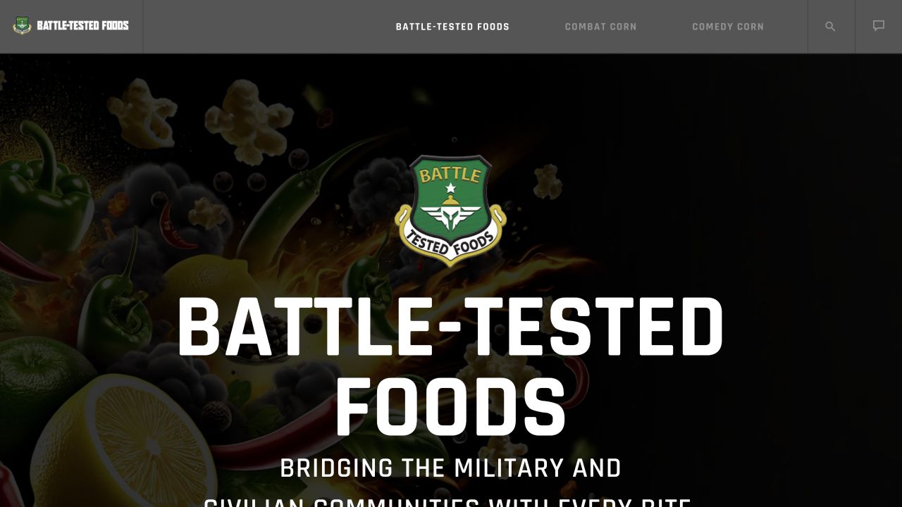 Battle-Tested Foods website preview